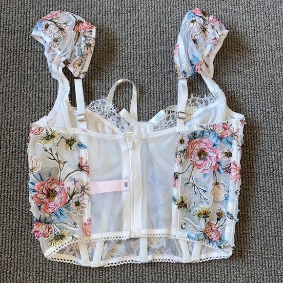 Victorias Secret Dream Angels Bustier floral lace sz 32C - Picture 4 of 11